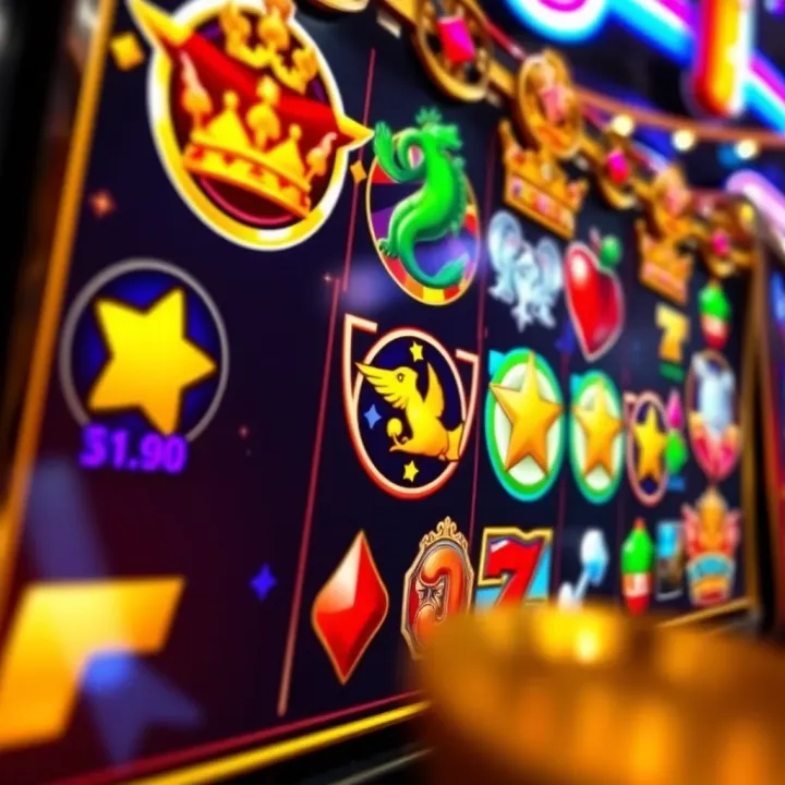 Colorful slot game reels displaying unique symbols and vibrant graphics