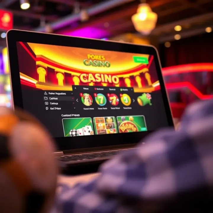 Safe and secure online casino platform shown on a laptop screen