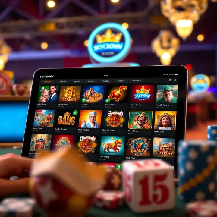 Skycrown product selection displayed on a digital device