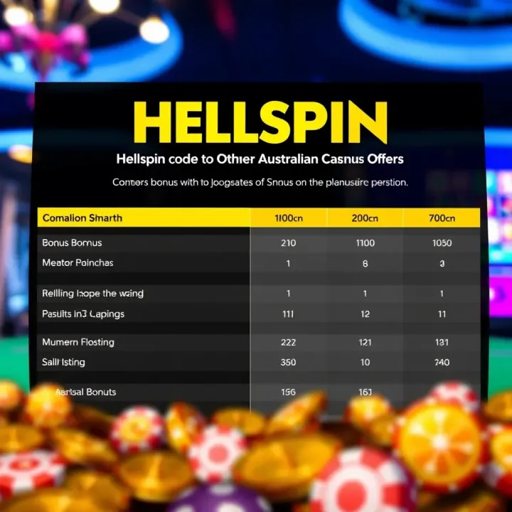 Comparison chart illustrating Hellspin's bonus advantages over other Australian casino promotions