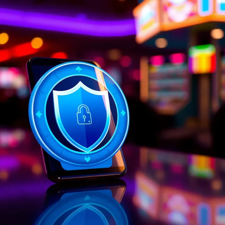 Secure shield icon overlaying a smartphone indicating strong protection measures for digital payments