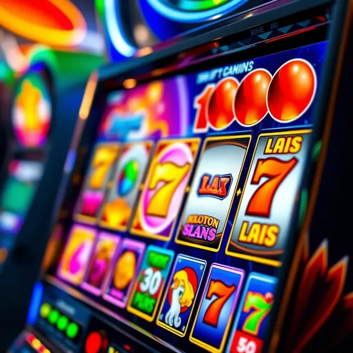 Colorful online slot machine interface showcasing various symbols and paylines