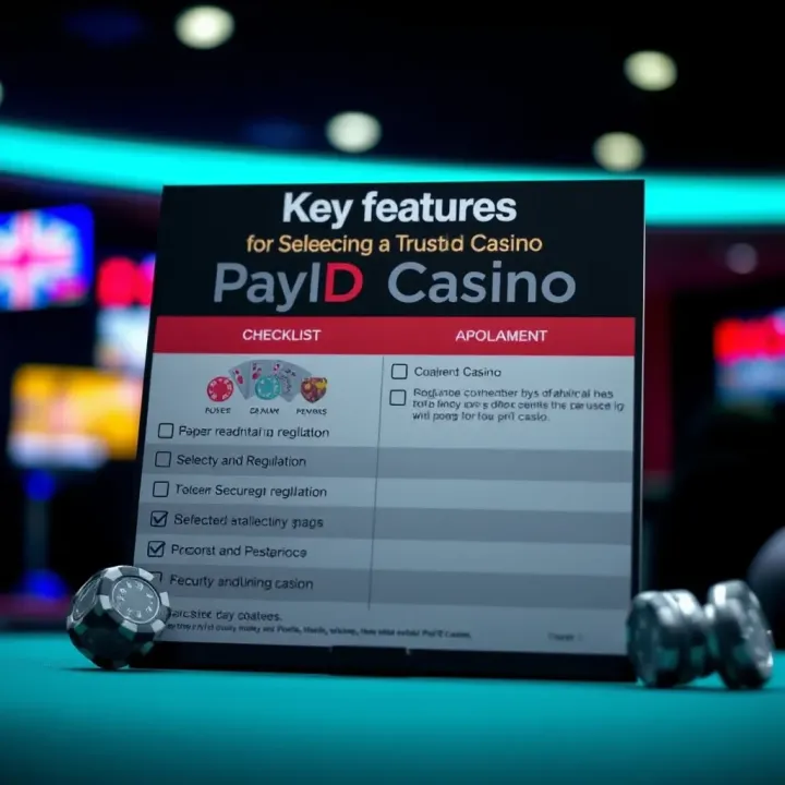 Checklist highlighting key features for selecting a trusted PayID casino including security and regulation