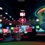 Diagram showing PayID payment flow between a bank account and an online casino platform in Australia