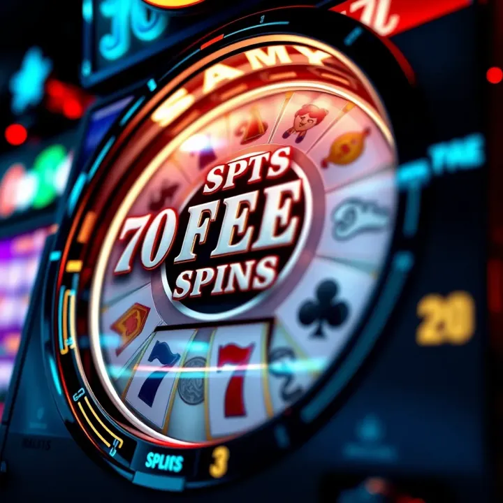Illustration of a spinning slot machine reel highlighting bonus features