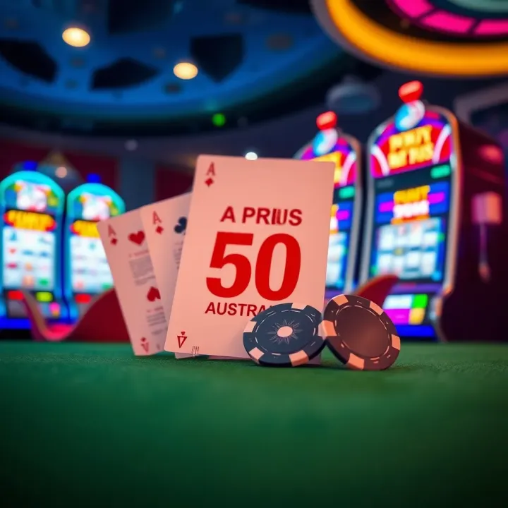 Illustration of Australian gaming regulations symbolized by legal documents and a poker chip