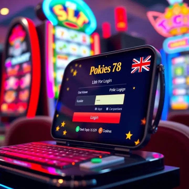 Secure login interface on a digital device with Australian gaming theme