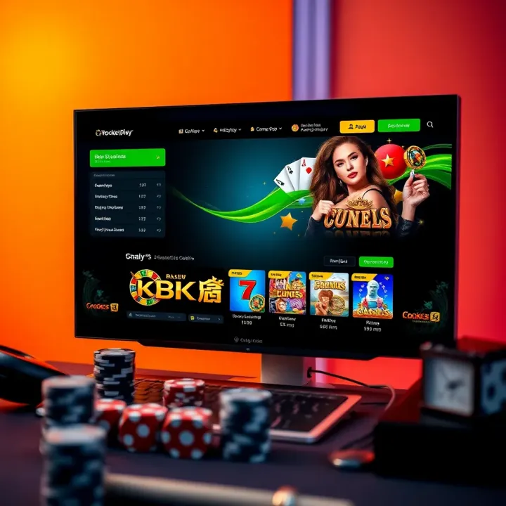 User-friendly online casino platform interface with game selection and bonuses