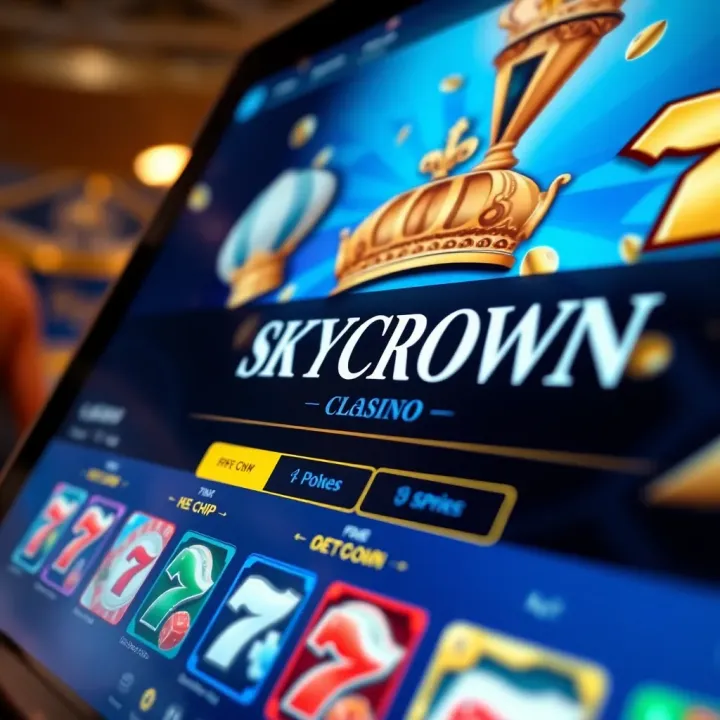 Detailed view of Skycrown Casino online interface highlighting the free chip no deposit offer