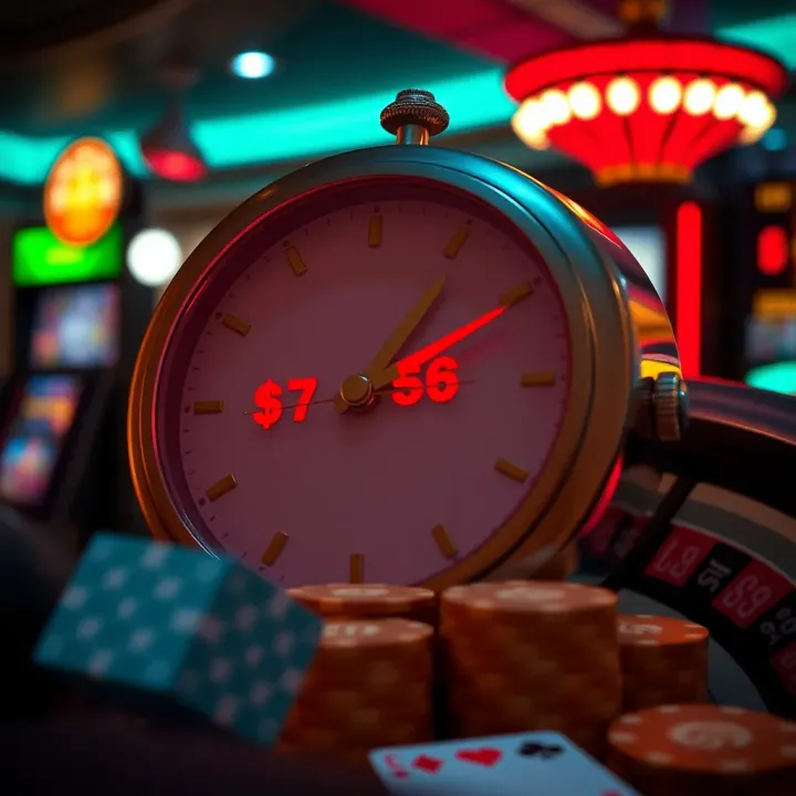 Illustration of a clock with currency symbols indicating withdrawal processing times at an online casino