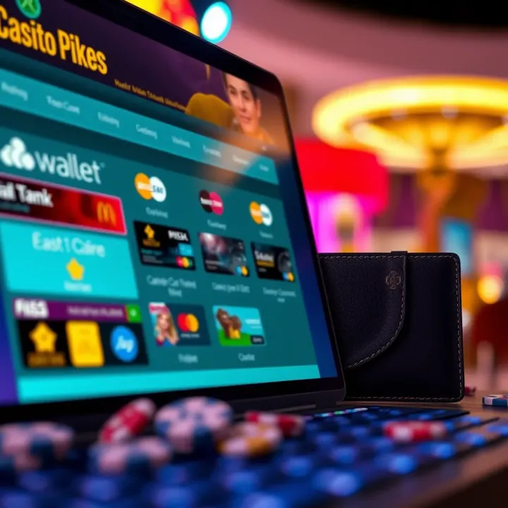 Digital wallet interface showing a variety of payment options for online gaming